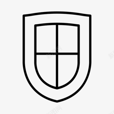中世纪盾十字军东征纹章图标