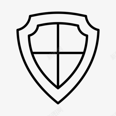 中世纪盾牌十字军东征纹章图标