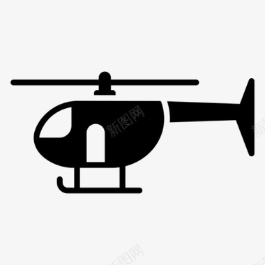 直升机航空运输飞机图标