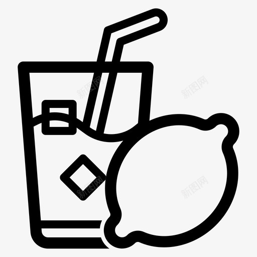 柠檬汁饮料水果svg_新图网 https://ixintu.com 柠檬 饮料 水果 玻璃杯 食品饮料