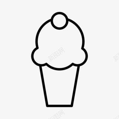 冰淇淋美食烹饪图标
