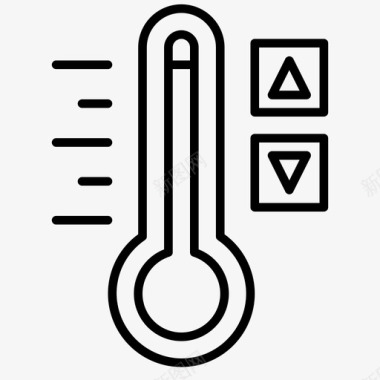 温度控制房子温度计图标