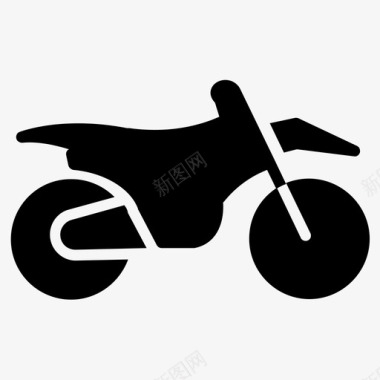 摩托车交通工具旅游图标