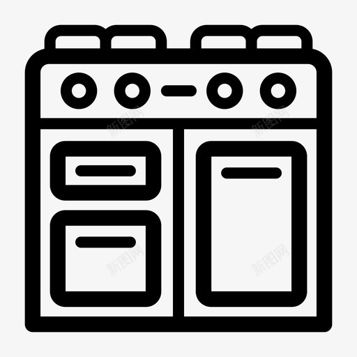 煤气灶电器炊具svg_新图网 https://ixintu.com 煤气灶 电器 炊具 烤箱 家用电器