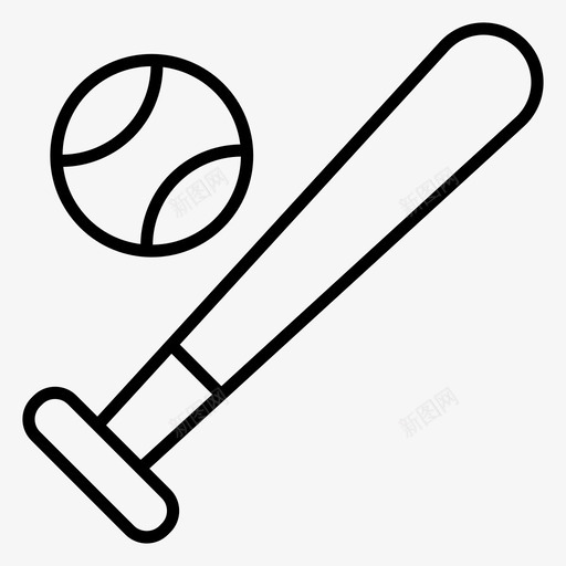 棒球棒球器材棒球工具svg_新图网 https://ixintu.com 棒球 器材 工具 运动器材 运动 轮廓 矢量 矢量图 图标