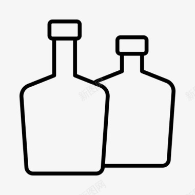 回收瓶玻璃瓶回收图标