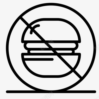 快餐食品标签图标