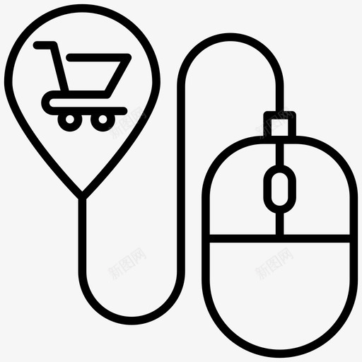 鼠标购物购物车svg_新图网 https://ixintu.com 购物 鼠标 购物车 电子商务 在线购物