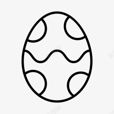复活节彩蛋庆祝活动基督教图标
