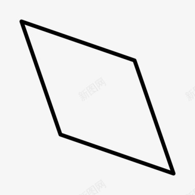 平行四边形几何学多边形图标