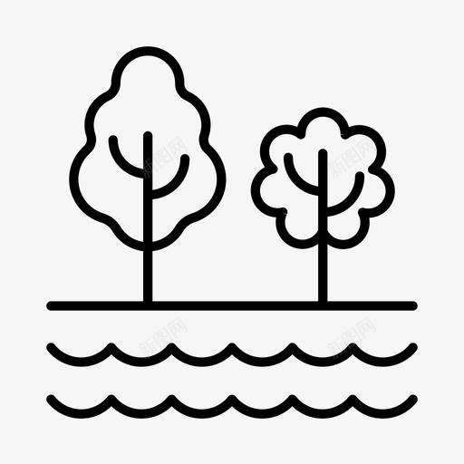树木环境湖泊svg_新图网 https://ixintu.com 树木 环境 湖泊 自然 户外