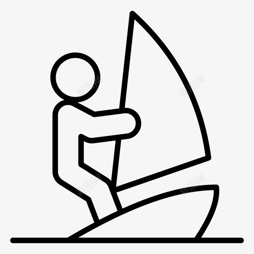 帆板户外运动滑板svg_新图网 https://ixintu.com 运动 帆板 户外运动 滑板 夏季 冲浪板 一套 轮廓 矢量 矢量图 图标