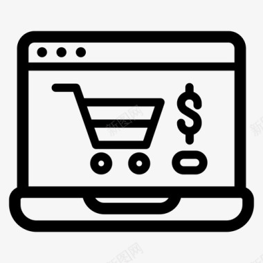 网上订购购物车电子商务图标