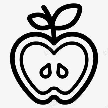 苹果片食品水果图标