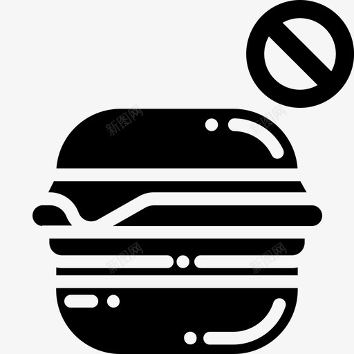 汉堡禁食快餐svg_新图网 https://ixintu.com 禁食 汉堡 快餐 汉堡包 健康生活 标志