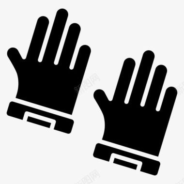 守门员手套手保护运动配件图标