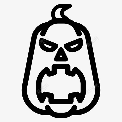 万圣节南瓜雕刻鬼怪svg_新图网 https://ixintu.com 万圣节 南瓜 雕刻 鬼怪