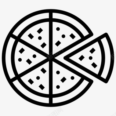比萨饼意大利食品垃圾图标