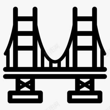 金门大桥地标旧金山图标