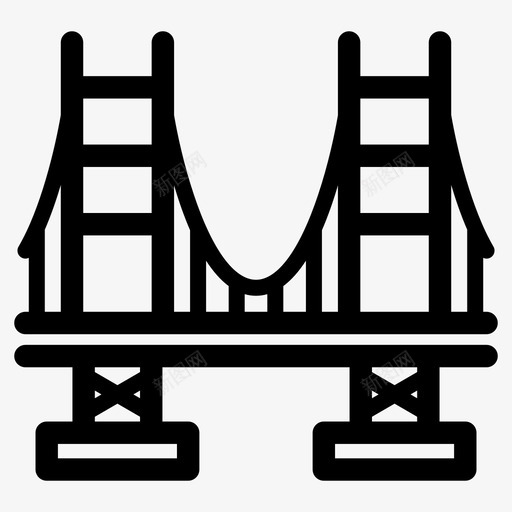 金门大桥地标旧金山svg_新图网 https://ixintu.com 金门 大桥 地标 旧金 旧金山 山城 市地