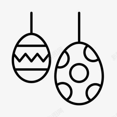 复活节彩蛋庆祝文化图标
