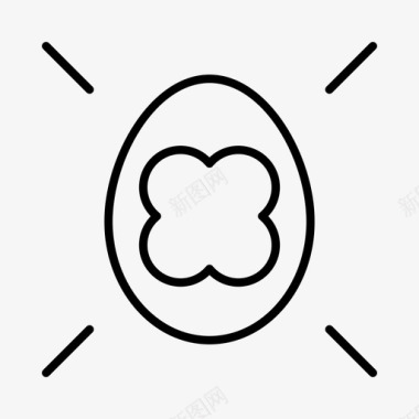复活节彩蛋庆祝活动复活节彩蛋装饰图标