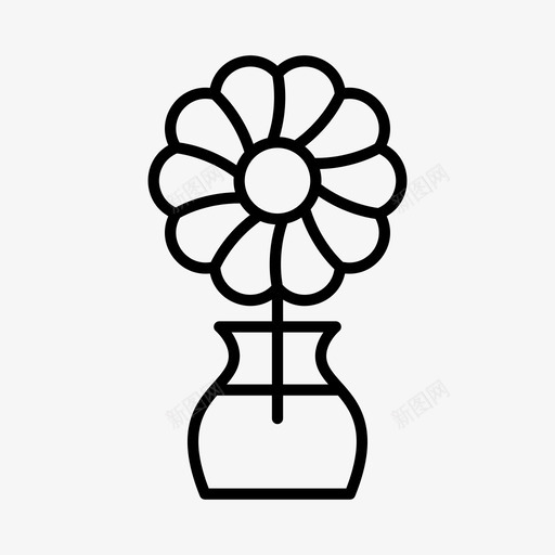 花瓶装饰花卉svg_新图网 https://ixintu.com 花瓶 装饰 花卉 家居用品 室内装饰 造型