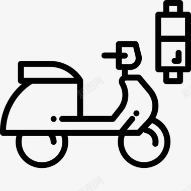 电动摩托车自行车骑行图标