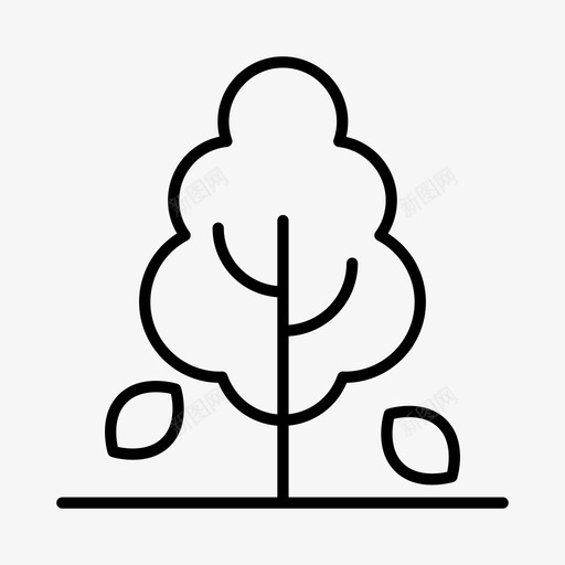 乔木落叶乔木常绿svg_新图网 https://ixintu.com 乔木 落叶 常绿 园林 自然