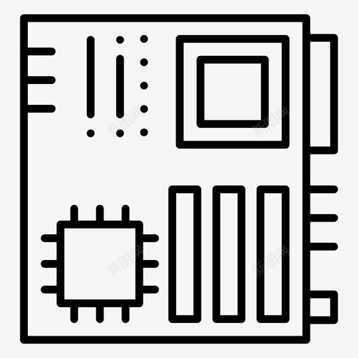 硬件和主板电路图标主板svg_新图网 https://ixintu.com 主板 硬件 电路 电路图 图标