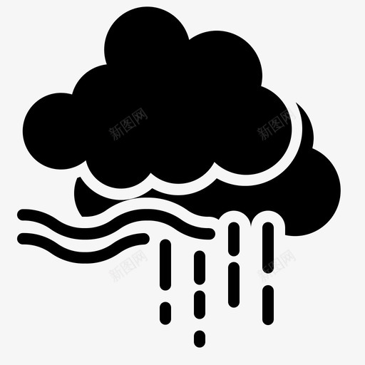 倾盆大雨天气预报雨svg_新图网 https://ixintu.com 天气 倾盆大雨 天气预报 雨天 符号