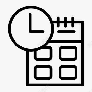 日期和时间文档文件图标