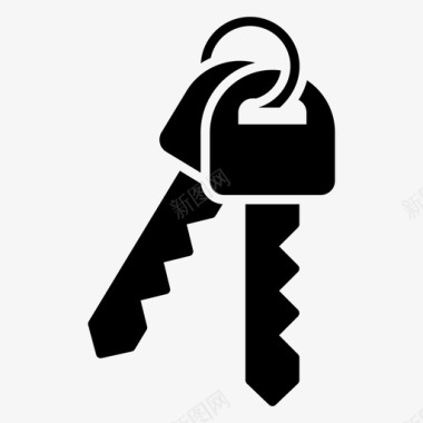 车钥匙访问钥匙钥匙链图标