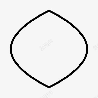 凸的几何的形状图标