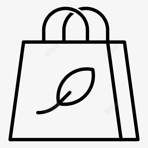 购物袋生态树叶svg_新图网 https://ixintu.com 购物袋 生态 树叶 自然生态