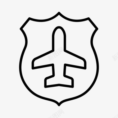 机场机场保安飞行员图标