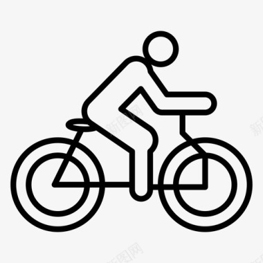 自行车自行车比赛自行车骑手图标