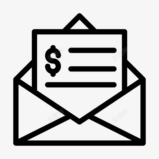 发票电子邮件收件箱svg_新图网 https://ixintu.com 发票 电子邮件 收件箱 消息 打开 业务 图标
