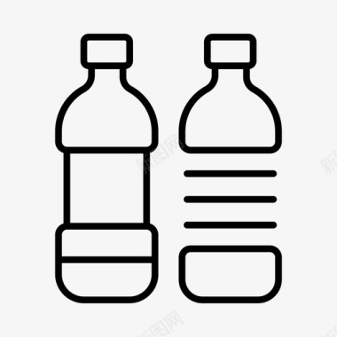 塑料瓶饮料水瓶图标