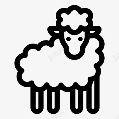 羊动物家畜图标