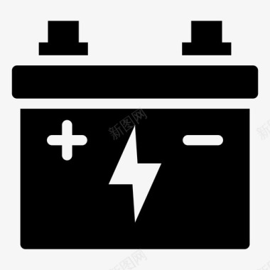 电池汽车电池电存储图标
