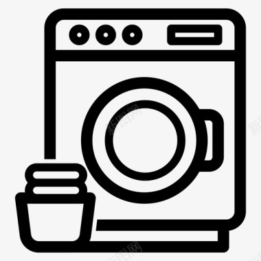 干衣机电器洗衣房图标