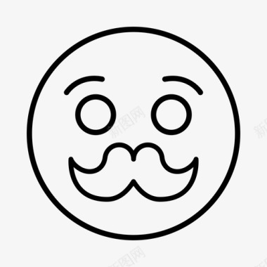 胡子表情符号情绪图标