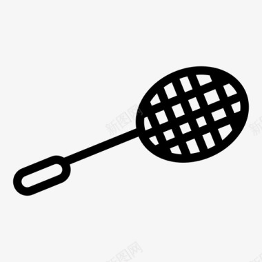 网球拍羽毛球健康图标