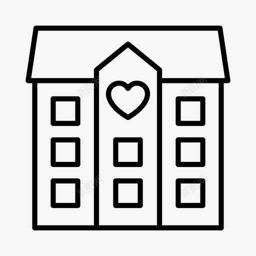 房屋建筑物社区svg_新图网 https://ixintu.com 房屋 房屋建筑 建筑物 社区 社区服务 家庭 邻里