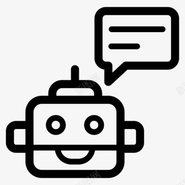 聊天机器人自动化信息图标