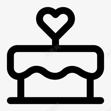 蛋糕爱情聚会图标