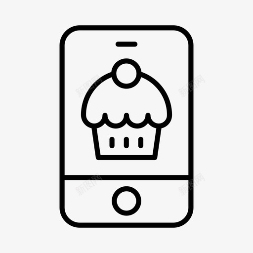 电子商务纸杯蛋糕在线svg_新图网 https://ixintu.com 电子商务 纸杯 蛋糕 在线 零售 购物
