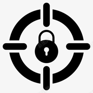 欺诈保护数据安全锁加密图标