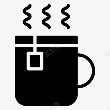 热茶杯咖啡杯热咖啡图标